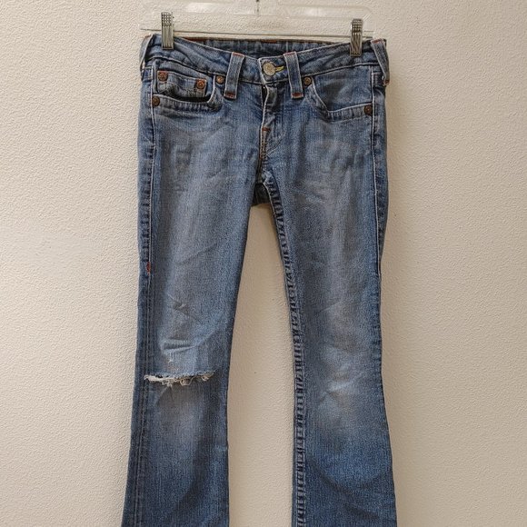 Distressed True Religion brand jeans size 27 - Picture 1 of 7